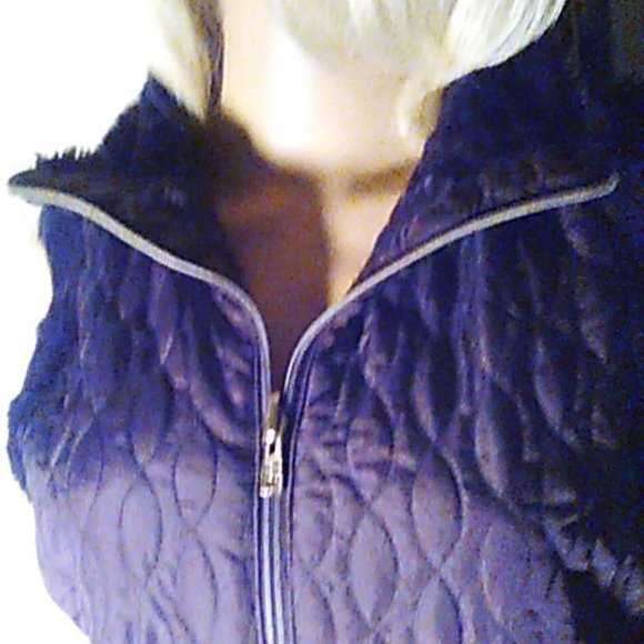 Faux Fur Vest Reversible M-L Pockets Both Sides Brown - Picture 6 of 8